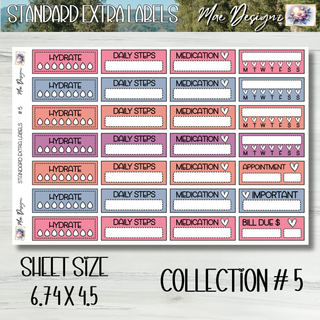 Standard Extra Labels     Collection # 5