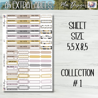 A5 Extra Labels     Collection # 1