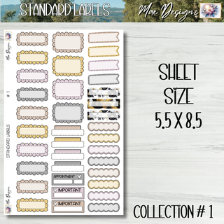 Standard Labels     Collection # 1