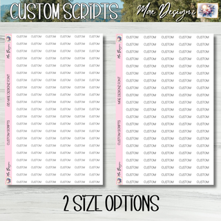 MAE DESIGNZ     Custom Scripts