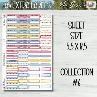 A5 Extra Labels     Collection # 6