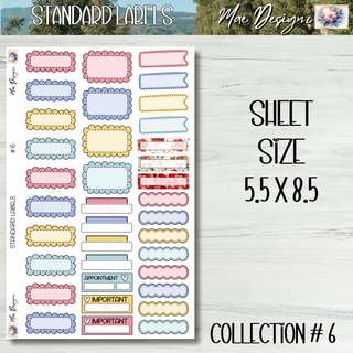 Standard Labels     Collection # 6