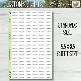 JEN PLANS    Custom Scripts