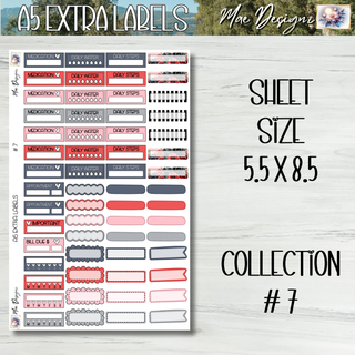 A5 Extra Labels     Collection # 7