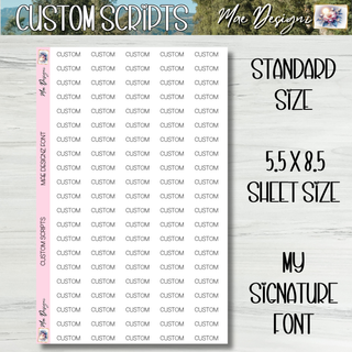 MAE DESIGNZ     Custom Scripts