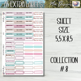 A5 Extra Labels     Collection # 8