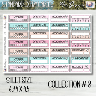 Standard Extra Labels     Collection # 8