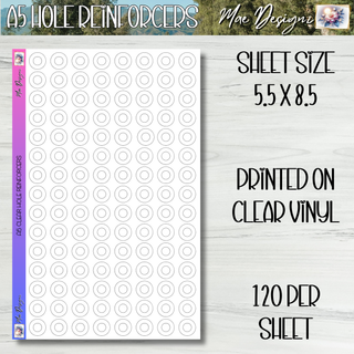 A5 Clear Hole Reinforcers